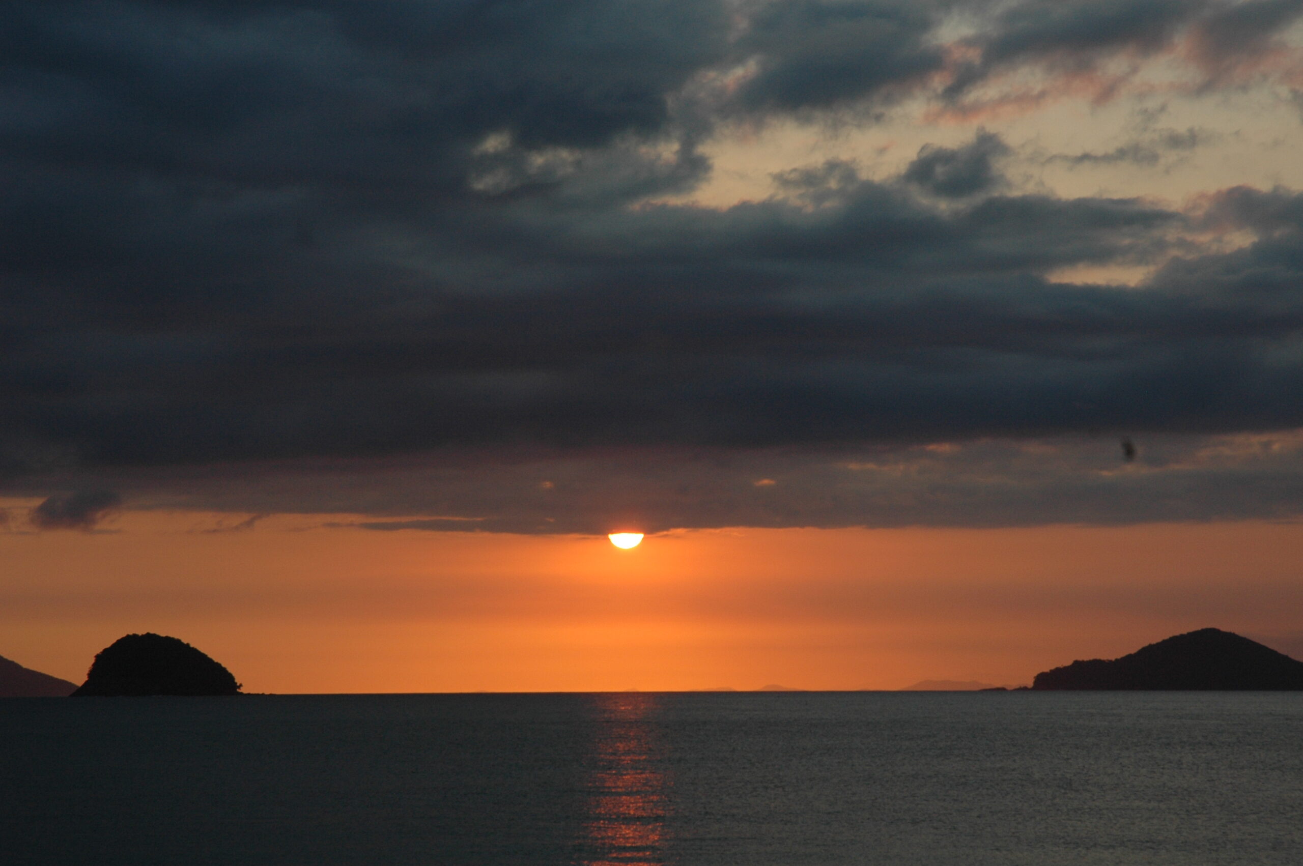 Pôr do Sol na praia de Boiçucanga